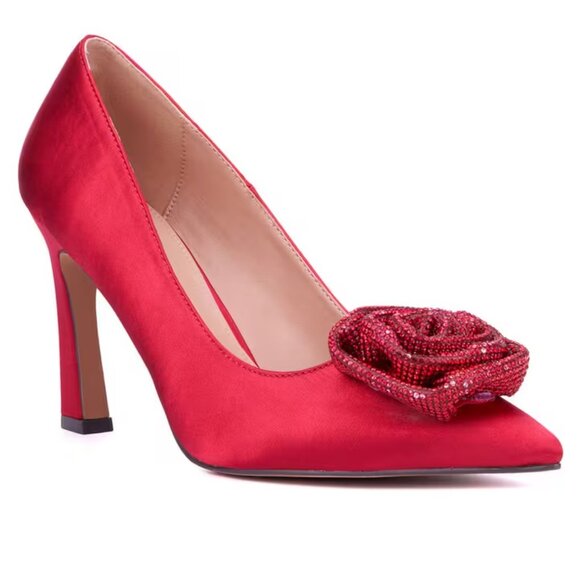 NEW NEW YORK & COMPANY Ilyana Pumps Heels red 266mn - Picture 4 of 9